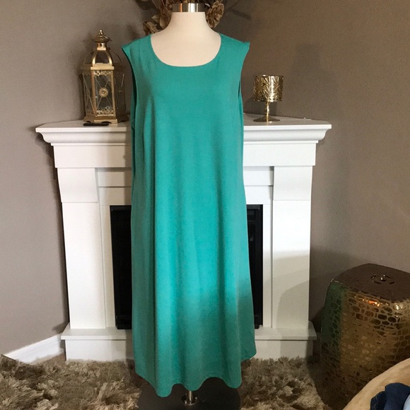 Susan Graver Dresses & Skirts - Susan Graver Turquoise Sleeveless Maxi Dress